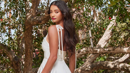 Cowl Neckline A-line Satin Dress